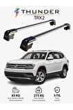VOLKSWAGEN ATLAS 2018-Sonrası TRX2 Thunder Carrier Kilitli Ara Atkı Taşıyıcı Tavan Barı Gri