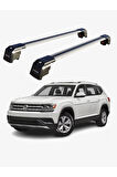 VOLKSWAGEN ATLAS 2018-Sonrası TRX2 Thunder Carrier Kilitli Ara Atkı Taşıyıcı Tavan Barı Gri