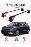 KIA NIRO 2017-2022 TRX2 Thunder Carrier Kilitli Ara Atkı Taşıyıcı Tavan Barı Gri
