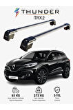 RENAULT KADJAR 2015-2022 TRX2 Thunder Carrier Kilitli Ara Atkı Taşıyıcı Tavan Barı Gri