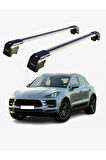 PORSCHE MACAN 2014-Sonrası TRX2 Thunder Carrier Kilitli Ara Atkı Taşıyıcı Tavan Barı Gri