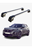 PEUGEOT 2008 2020-Sonrası TRX2 Thunder Carrier Kilitli Ara Atkı Taşıyıcı Tavan Barı Gri