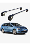 VOLKSWAGEN GOLF VARIANT 2012-Sonrası TRX2 Thunder Carrier Kilitli Ara Atkı Taşıyıcı Tavan Barı Siyah