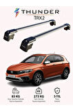 FIAT EGEA CROSS 2020-Sonrası TRX2 Thunder Carrier Kilitli Ara Atkı Taşıyıcı Tavan Barı Siyah