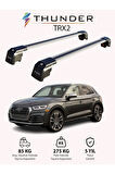 AUDI Q5 2018-Sonrası TRX2 Thunder Carrier Kilitli Ara Atkı Taşıyıcı Tavan Barı Siyah