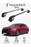 PEUGEOT 308 SW GT (P5) 2022-Sonrası TRX2 Thunder Carrier Kilitli Ara Atkı Taşıyıcı Tavan Barı Siyah