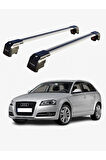 AUDI A3 SPORTBACK 2004-2012 TRX2 Thunder Carrier Kilitli Ara Atkı Taşıyıcı Tavan Barı Siyah