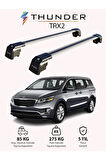 KIA SEDONA 2015-2021 TRX2 Thunder Carrier Kilitli Ara Atkı Taşıyıcı Tavan Barı Siyah