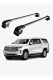 CHEVROLET SUBURBAN 2015-2020 TRX2 Thunder Carrier Kilitli Ara Atkı Taşıyıcı Tavan Barı Siyah