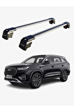 CHERY TIGGO 8 PRO 2022-Sonrası TRX2 Thunder Carrier Kilitli Ara Atkı Taşıyıcı Tavan Barı Siyah