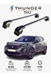 PEUGEOT 2008 2020-Sonrası TRX2 Thunder Carrier Kilitli Ara Atkı Taşıyıcı Tavan Barı Siyah