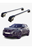 PEUGEOT 2008 2020-Sonrası TRX2 Thunder Carrier Kilitli Ara Atkı Taşıyıcı Tavan Barı Siyah