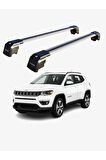 JEEP COMPASS 2017-Sonrası TRX2 Thunder Carrier Kilitli Ara Atkı Taşıyıcı Tavan Barı Siyah