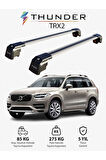 VOLVO XC90 2015-Sonrası TRX2 Thunder Carrier Kilitli Ara Atkı Taşıyıcı Tavan Barı Siyah