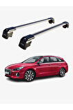 HYUNDAI i30 TOURER 2012-2016 TRX2 Thunder Carrier Kilitli Ara Atkı Taşıyıcı Tavan Barı Siyah