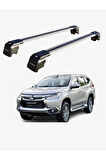 MITSUBISHI PAJERO SPORT 2016-Sonrası TRX2 Thunder Carrier Kilitli Ara Atkı Taşıyıcı Tavan Barı Siyah