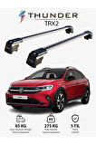 VOLKSWAGEN TAIGO 2021-Sonrası TRX2 Thunder Carrier Kilitli Ara Atkı Taşıyıcı Tavan Barı Siyah