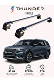 KIA GRAND SEDONA 2015-2021 TRX2 Thunder Carrier Kilitli Ara Atkı Taşıyıcı Tavan Barı Siyah