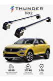 VOLKSWAGEN T-ROC 2017-Sonrası TRX2 Thunder Carrier Kilitli Ara Atkı Taşıyıcı Tavan Barı Siyah