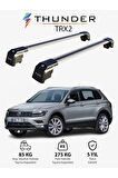 VOLKSWAGEN TIGUAN 2016-Sonrası TRX2 Thunder Carrier Kilitli Ara Atkı Taşıyıcı Tavan Barı Siyah