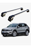 VOLKSWAGEN TIGUAN 2016-Sonrası TRX2 Thunder Carrier Kilitli Ara Atkı Taşıyıcı Tavan Barı Siyah