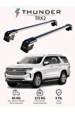 CHEVROLET TAHOE 2015-2020 TRX2 Thunder Carrier Kilitli Ara Atkı Taşıyıcı Tavan Barı Siyah