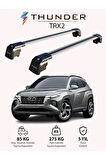 HYUNDAI TUCSON 2022-Sonrası TRX2 Thunder Carrier Kilitli Ara Atkı Taşıyıcı Tavan Barı Siyah
