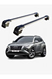 HYUNDAI TUCSON 2022-Sonrası TRX2 Thunder Carrier Kilitli Ara Atkı Taşıyıcı Tavan Barı Siyah