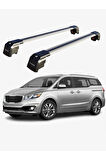 KIA GRAND CARNIVAL 2015-2020 TRX2 Thunder Carrier Kilitli Ara Atkı Taşıyıcı Tavan Barı Siyah