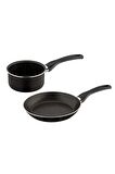 Ragnar 2'li Granit Kaplama Tava Seti - 12 Cm Sos Tavası 20 Cm Eco Tava Set Kaçerola