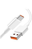 Okyanustech Xiaomi Mi Turbo Hızlı Şarj Kablosu 33W 6A Poco F3 M2 Pro M4 Pro 5G M5s Poco X3 Pro NFC X5 5G X6 Neo