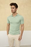 Erkek Fitilli Polo Yaka Triko T-Shirt