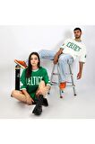 Erkek Oversize T-shirt - Celtics Baskılı