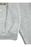 Kadın Gri Chicago 76 Baskılı Oversize Sweatshirt