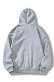 Unisex Gri California 1984 Baskılı Oversize Sweatshirt