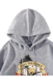 Unisex Gri Kapşonlu Sweatshirt Enjoy Freedom Baskılı