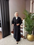 %100 Lyocell Kumaş Cupra Efektli Kap Pantolon Takım – Siyah,Gri, Mavi, Vizon, Lacivert | Rahat Kalıp Büyük Beden Tesettür Takım