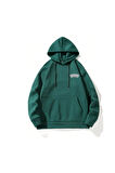 Unisex Nefti Yeşil Miami 23 Baskılı Kapüşonlu Sweatshirt