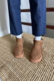 Kadın Süet Yarım Bot İçi Kürklü Bot & Bootie TS1146