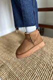 Kadın Süet Yarım Bot İçi Kürklü Bot & Bootie TS1146