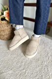 Kadın Süet Yarım Bot İçi Kürklü Bot & Bootie TS1146