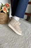 Kadın Süet Yarım Bot İçi Kürklü Bot & Bootie TS1146