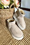 Kadın Süet Yarım Bot İçi Kürklü Bot & Bootie TS1146