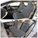 Keten Cepli Araç Ön Arka Koltuk Koruyucu Minder Kılıf | Sırt Dayanmalı 5'Li Araba Koltuk Minderi