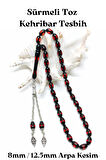 Sürmeli - Toz Kehribar Tesbih - Arpa Kesim 8 mm / 12.5 mm