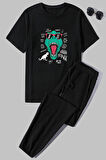 Uyguntarz Unisex T - Rex Baskılı 2'li Eşofman Takımı