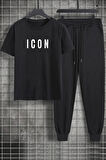 Uyguntarz Unisex ICON Baskılı 2'li Eşofman Takımı