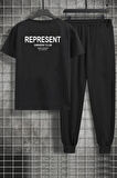 Uyguntarz Unisex Represent Baskılı 2'li Eşofman Takımı