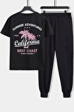 Uyguntarz Unisex California Baskılı 2'li Eşofman Takımı