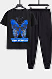 Uyguntarz Unisex Butterfly Baskılı 2'li Eşofman Takımı